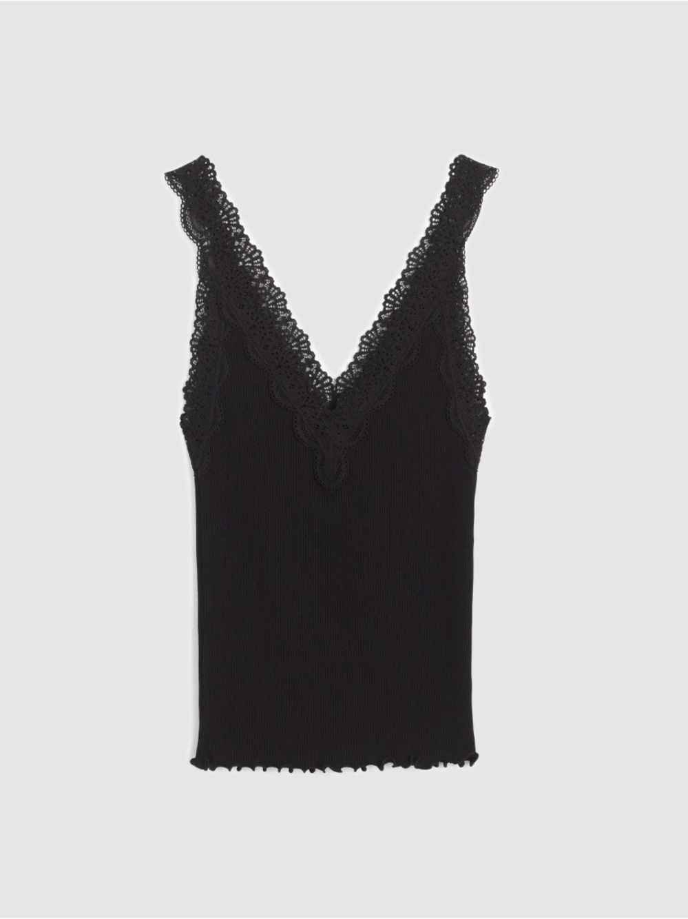 Madewell Lace-Trim Ribbed V-Neck Tank